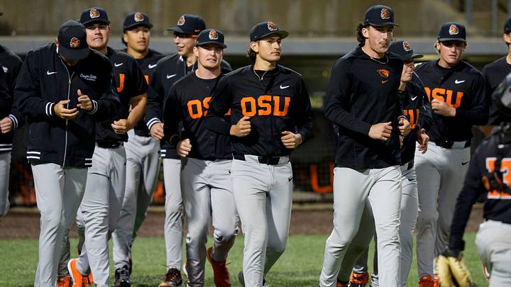 Oregon State after their win as the Oregon Ducks host the Oregon State Beavers on March 3, 2026, at PK Park in Eugene, Oregon. Oregon State after their win as the Oregon Ducks host the Oregon State Beavers on March 3, 2026, at PK Park in Eugene, Oregon.