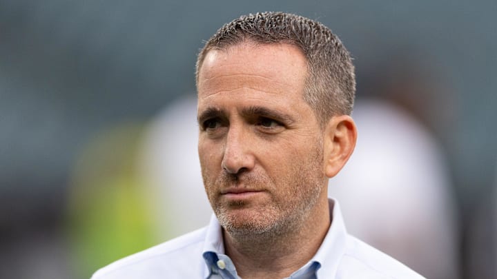 Aug 24, 2023; Philadelphia, Pennsylvania, USA; Philadelphia Eagles general manager Howie Roseman