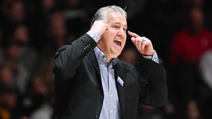 Purdue Boilermakers head coach Matt Painter gestures to his team 