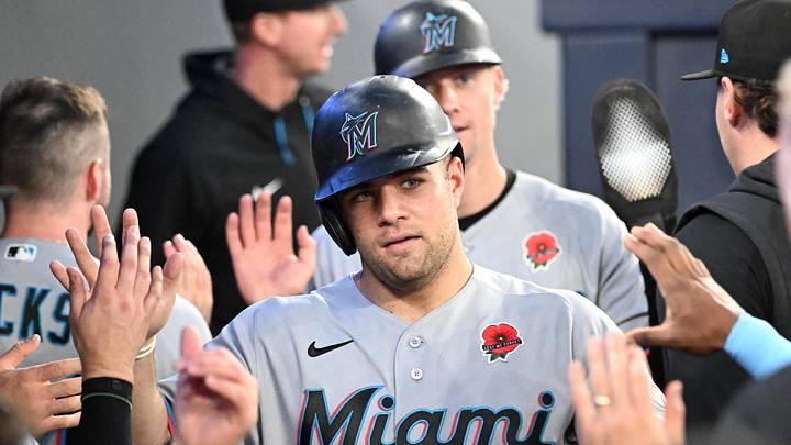 Miami Marlins center fielder Jakob Marsee 