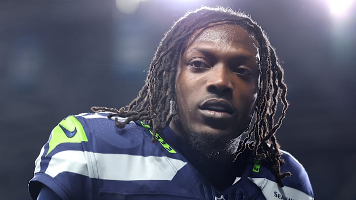 Riq Woolen of the Seattle Seahawks Riq Woolen of the Seattle Seahawks