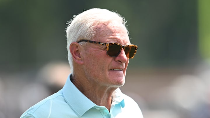 Jul 28, 2025; Berea, OH, USA; Cleveland Browns managing and principal partner Jimmy Haslam  during training camp at CrossCountry Mortgage Campus. Mandatory Credit: Ken Blaze-Imagn Images