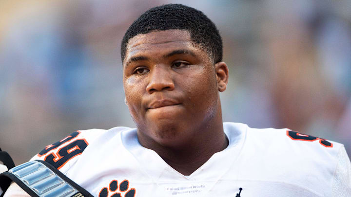 Powell's Walter Nolan (99) during the KOC Kick-Off Classic football jamboree held at the University of Tennessee's Neyland Stadium on Friday, August 13, 2021.

Kns Knox Football Jamboree Bp