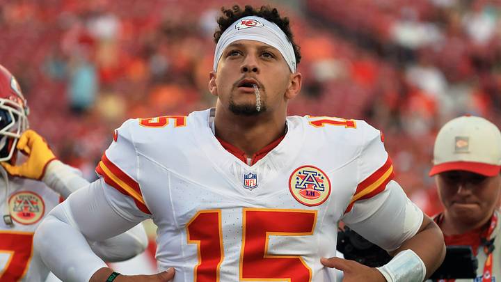 Aug 22, 2026; Tampa, Florida, USA; Kansas City Chiefs quarterback Patrick Mahomes (15) against the Tampa Bay Buccaneers prior to the game at Raymond James Stadium. Mandatory Credit: Kim Klement Neitzel-Imagn Images Aug 22, 2026; Tampa, Florida, USA; Kansas City Chiefs quarterback Patrick Mahomes (15) against the Tampa Bay Buccaneers prior to the game at Raymond James Stadium. Mandatory Credit: Kim Klement Neitzel-Imagn Images
