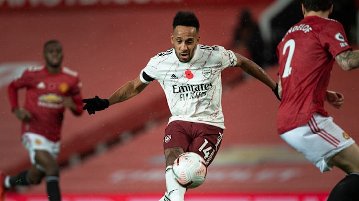 Aubameyang marcou na última vitória do Arsenal sobre o United Aubameyang marcou na última vitória do Arsenal sobre o United