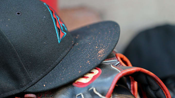 Jul 18, 2017; Cincinnati, OH, USA; A view of an official New Era on field hat of the Arizona Diamondbacks at Great American Ball Park. Mandatory Credit: Aaron Doster-Imagn Images Jul 18, 2017; Cincinnati, OH, USA; A view of an official New Era on field hat of the Arizona Diamondbacks at Great American Ball Park. Mandatory Credit: Aaron Doster-Imagn Images
