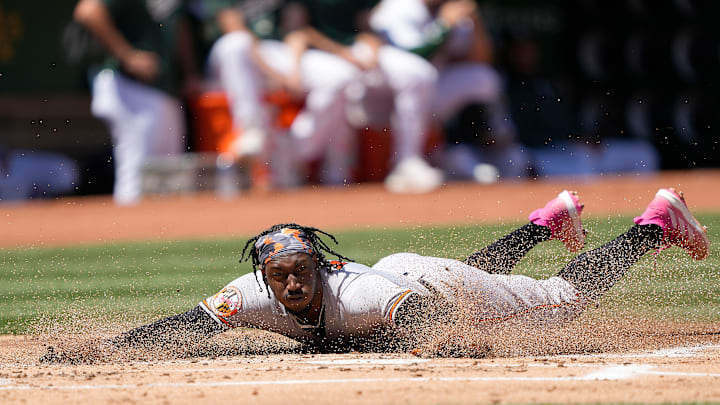 Jorge Mateo hit an electric, inside-the-park homer in Sunday's rout.