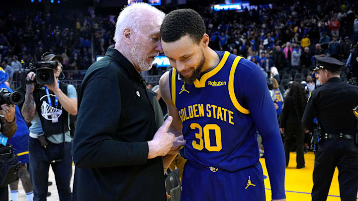 Gregg Popovich possibly inviting Stephen Curry to join the Spurs (we'll never know)