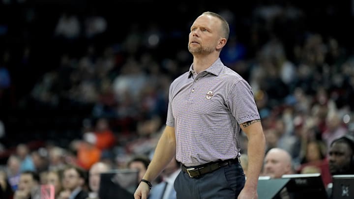 Mar 22, 2024; Spokane, WA, USA; Charleston Cougars head coach Pat Kelsey during the first half in