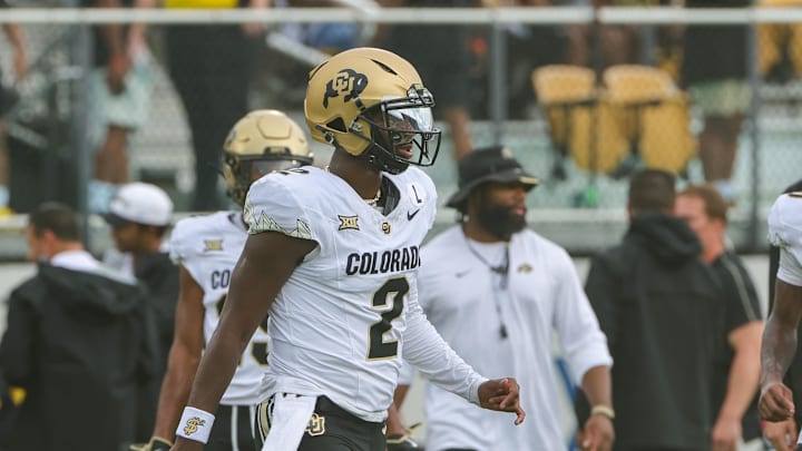 Sep 28, 2024; Orlando, Florida, USA; Colorado Buffaloes quarterback Shedeur Sanders (2) during warms up before the game against the UCF Knights at FBC Mortgage Stadium. Mandatory Credit: Mike Watters-Imagn Images Sep 28, 2024; Orlando, Florida, USA; Colorado Buffaloes quarterback Shedeur Sanders (2) during warms up before the game against the UCF Knights at FBC Mortgage Stadium. Mandatory Credit: Mike Watters-Imagn Images
