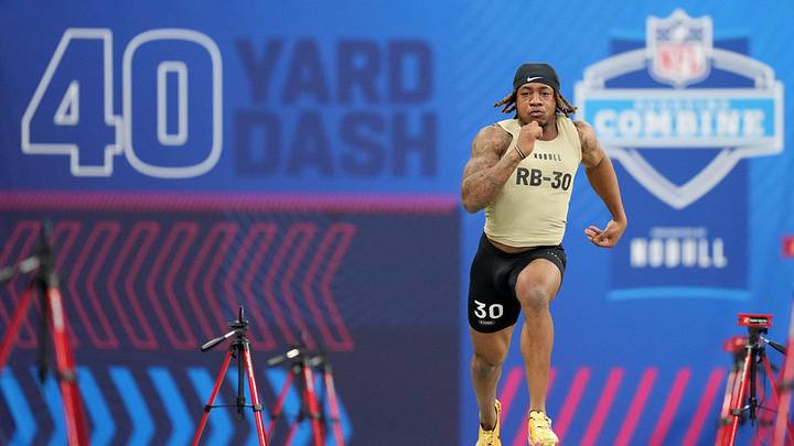 Mar 2, 2024; Indianapolis, IN, USA; Tennessee running back Jaylen Wright (RB30) during the 2024 NFL Mar 2, 2024; Indianapolis, IN, USA; Tennessee running back Jaylen Wright (RB30) during the 2024 NFL