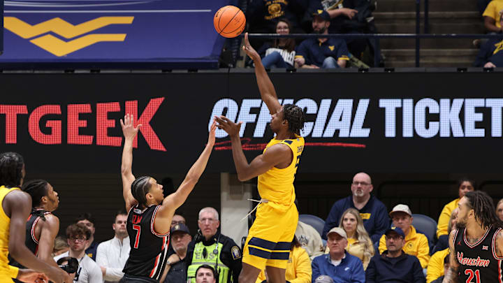 West Virginia University guard Toby Okani West Virginia University guard Toby Okani