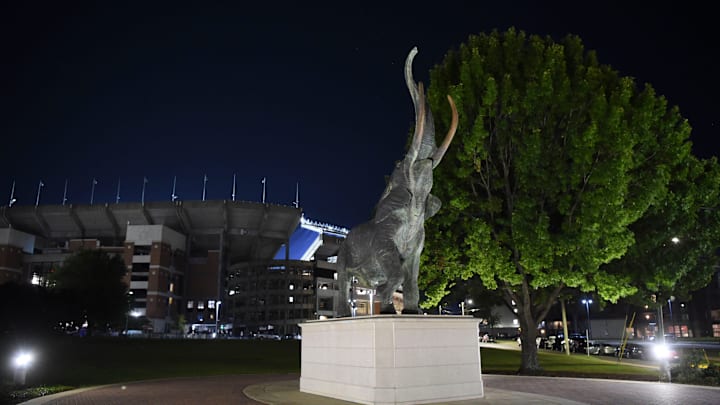 Tuska stands vigil outside Bryant-Denny Stadium Wednesday, Sept. 20, 2024.