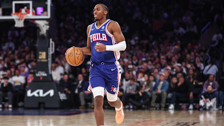 The Philadelphia 76ers and guard Tyrese Maxey are favored on Monday.