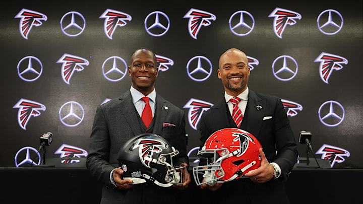 Atlanta Falcons head coach Raheem Morris 