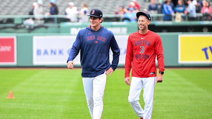 Boston, Massachusetts, USA; Boston Red Sox right fielder Roman Anthony (48) walks on the field before a game against the Tampa Bay Rays at Fenway Park. Boston, Massachusetts, USA; Boston Red Sox right fielder Roman Anthony (48) walks on the field before a game against the Tampa Bay Rays at Fenway Park.