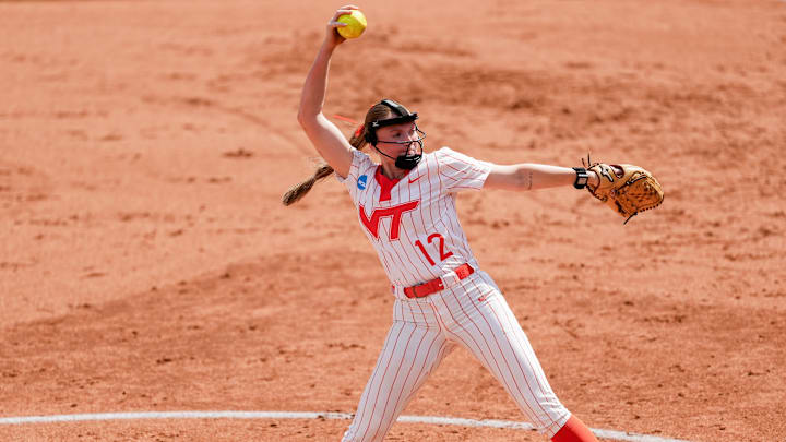 Bree Carrico fires from the circle in the 2026 Baton Rouge Regional.