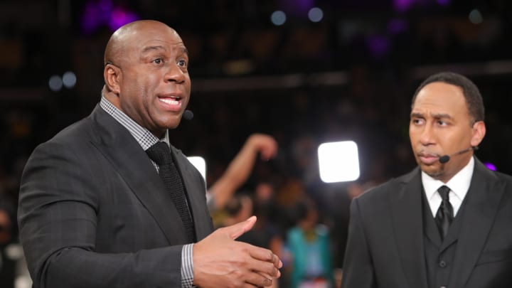 Magic Johnson and Stephen A. Smith