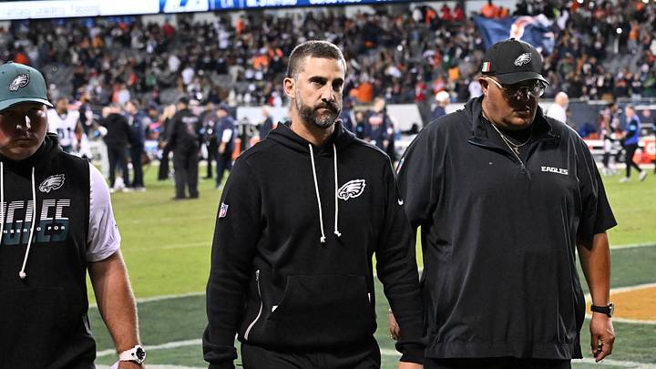 Sep 28, 2026; Chicago, Illinois, USA;  Philadelphia Eagles head coach Nick Sirianni leaves the field after the game against the Chicago Bears at Soldier Field