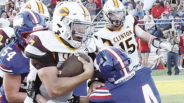 Clinton quarterback Easten Powell accounted for 527 total yards and five total TDs in the Red Tornadoes' win against Chandler on Aug. 28, 2026. Clinton quarterback Easten Powell accounted for 527 total yards and five total TDs in the Red Tornadoes' win against Chandler on Aug. 28, 2026.