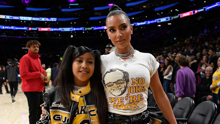 Celebrities At The Los Angeles Lakers Game