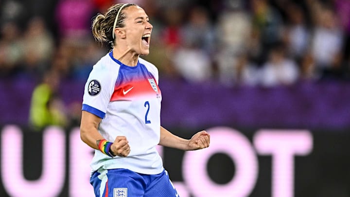 Lucy Bronze scored one of England's goals in the team's quarterfinal win over Sweden.