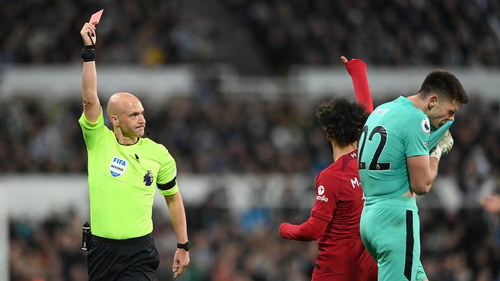 Pope was sent off against Liverpool in February Pope was sent off against Liverpool in February