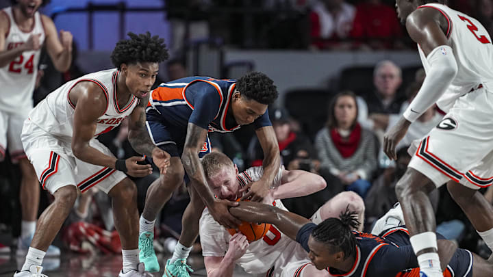 Georgia Bulldogs guard Blue Cain (0) Georgia Bulldogs guard Blue Cain (0)