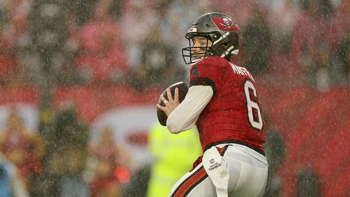 Jan 3, 2026; Tampa, Florida, USA; Tampa Bay Buccaneers quarterback Baker Mayfield (6) throws a pass against the Carolina Panthers in the first half at Raymond James Stadium. Mandatory Credit: Nathan Ray Seebeck-Imagn Images Jan 3, 2026; Tampa, Florida, USA; Tampa Bay Buccaneers quarterback Baker Mayfield (6) throws a pass against the Carolina Panthers in the first half at Raymond James Stadium. Mandatory Credit: Nathan Ray Seebeck-Imagn Images