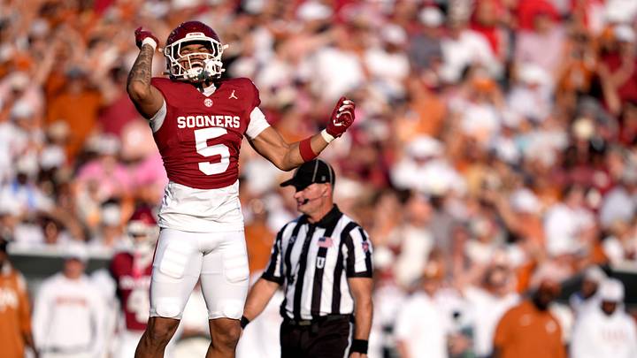 Oklahoma scored a huge win in the Red River Rivalry against No. 1 Texas. Oklahoma scored a huge win in the Red River Rivalry against No. 1 Texas.