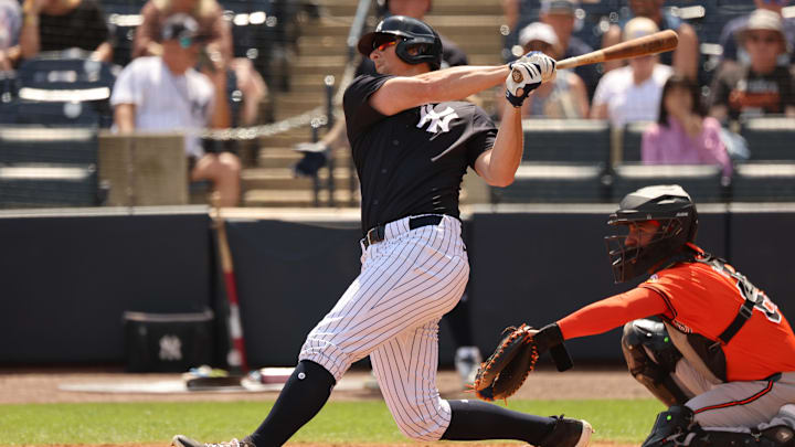 Mar 11, 2024; Tampa, Florida, USA; New York Yankees third baseman DJ LeMahieu (26) 