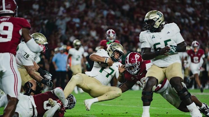 Byrum Brown, shown here against Alabama, used running as an integral part of his game.
