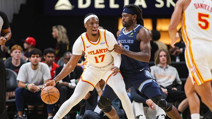 Oct 5, 2026; Atlanta, Georgia, USA; Atlanta Hawks forward Onyeka Okongwu (17) is defended by Memphis Grizzlies center Isaiah Stewart (28) in the first quarter at State Farm Arena. Mandatory Credit: Brett Davis-Imagn Images Oct 5, 2026; Atlanta, Georgia, USA; Atlanta Hawks forward Onyeka Okongwu (17) is defended by Memphis Grizzlies center Isaiah Stewart (28) in the first quarter at State Farm Arena. Mandatory Credit: Brett Davis-Imagn Images
