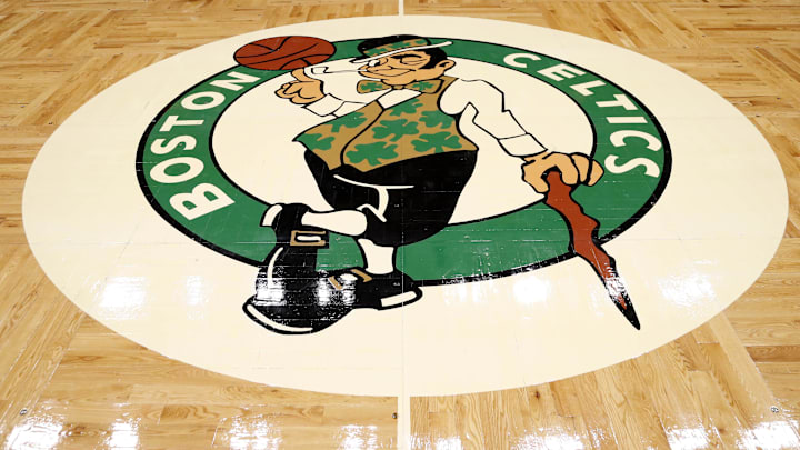 Dec 17, 2021; Boston, Massachusetts, USA; The Boston Celtics logo is seen before their game against the Golden State Warriors at TD Garden. Mandatory Credit: Winslow Townson-Imagn Images Dec 17, 2021; Boston, Massachusetts, USA; The Boston Celtics logo is seen before their game against the Golden State Warriors at TD Garden. Mandatory Credit: Winslow Townson-Imagn Images