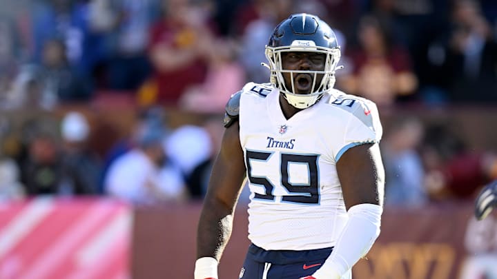 Tennessee Titans defensive lineman Sam Okuayinonu (59)