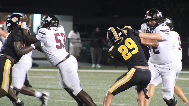 Rock Hill's offensive line helped the Bearcats open the season with a 24-14 victory over Irmo. Rock Hill has since improved to 4-0. Rock Hill's offensive line helped the Bearcats open the season with a 24-14 victory over Irmo. Rock Hill has since improved to 4-0.