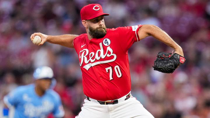 Cincinnati Reds pitcher Tejay Antone (70) throws a pitch in the seventh inning of the MLB Interleague game between the Cincinnati Reds and the Kansas City Royals at Great American Ball Park in Cincinnati on Tuesday, June 2, 2026. The Reds won 4-3 on a walkoff hit by Blake Dunn, scoring Spencer Steer from second base in the 10th inning. Cincinnati Reds pitcher Tejay Antone (70) throws a pitch in the seventh inning of the MLB Interleague game between the Cincinnati Reds and the Kansas City Royals at Great American Ball Park in Cincinnati on Tuesday, June 2, 2026. The Reds won 4-3 on a walkoff hit by Blake Dunn, scoring Spencer Steer from second base in the 10th inning.