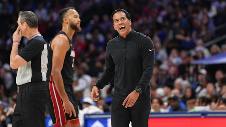 Miami Heat head coach Erik Spoelstra was proud of his team's effort on Saturday despite a tough overtime loss at home against the Milwaukee Bucks. Miami fell without would-be starters Tyler Herro and Andrew Wiggins, both sidelined by injuries.