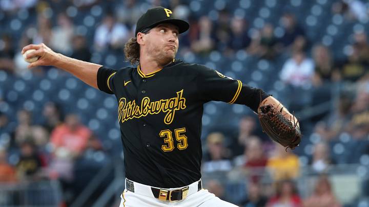 Sep 5, 2026; Pittsburgh, Pennsylvania, USA;  Pittsburgh Pirates starting pitcher Braxton Ashcraft (35) delivers a pitch against the Los Angeles Angels during the first inning at PNC Park.  Mandatory Credit: Charles LeClaire-Imagn Images