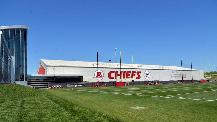 May 6, 2017; Kansas City, MO, USA; A general view of the facility before the Kansas City Chiefs rookie mini camp at the University of Kansas Hospital Training Complex. Mandatory Credit: Denny Medley-Imagn Images