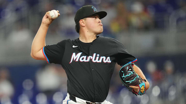 Miami Marlins pitcher Valente Bellozo.