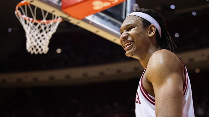 Dec 29, 2023; Bloomington, Indiana, USA; Indiana Hoosiers forward Malik Reneau (5) in the second