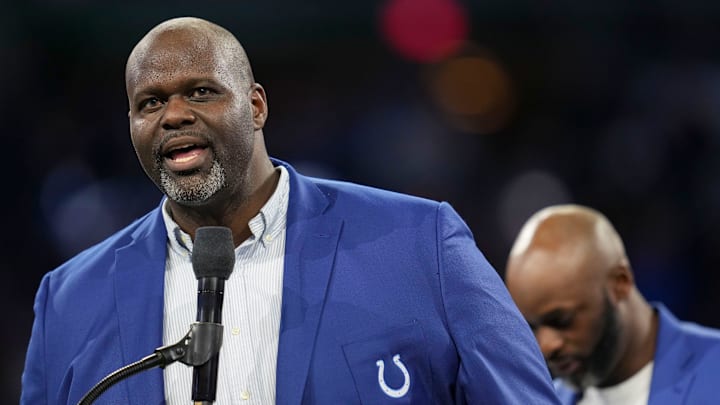 Tarik Glenn at his Colts Ring of Honor ceremony Tarik Glenn at his Colts Ring of Honor ceremony