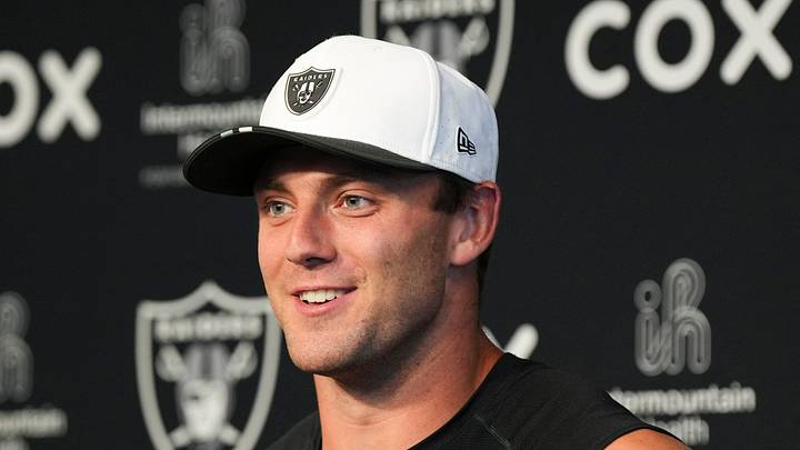 May 28, 2026; Henderson, NV, USA; Las Vegas Raiders tight end Brock Bowers (89) speaks during a news conference during organized team activities at Intermountain Health Performance Center. Mandatory Credit: Candice Ward-Imagn Images May 28, 2026; Henderson, NV, USA; Las Vegas Raiders tight end Brock Bowers (89) speaks during a news conference during organized team activities at Intermountain Health Performance Center. Mandatory Credit: Candice Ward-Imagn Images