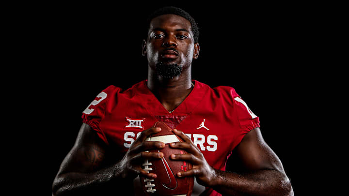Key Lawrence (12) is pictured at University of Oklahoma media day on OU campus in Norman on Wednesday, Aug. 10, 2022.

Ou Media Day 2