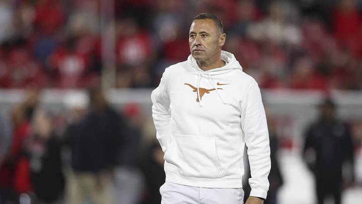 Nov 15, 2025; Athens, Georgia, USA; Texas Longhorns head coach Steve Sarkisian looks on prior to a game against the Georgia Bulldogs at Sanford Stadium. Mandatory Credit: Brett Davis-Imagn Images Nov 15, 2025; Athens, Georgia, USA; Texas Longhorns head coach Steve Sarkisian looks on prior to a game against the Georgia Bulldogs at Sanford Stadium. Mandatory Credit: Brett Davis-Imagn Images