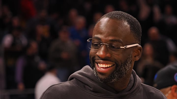 Golden State Warriors forward Draymond Green smiles after the game against the Chicago Bulls at Chase Center. 