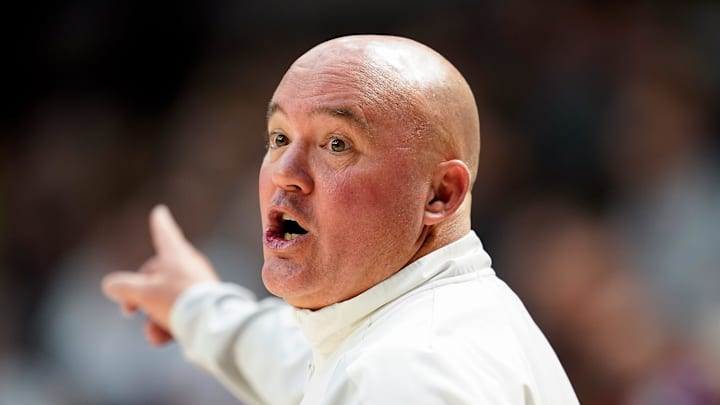 Belmont head coach Casey Alexander works with his team against Lipscomb during the first half at the Curb Event Center in Nashville, Tenn., Wednesday, Dec. 6, 2023. Belmont head coach Casey Alexander works with his team against Lipscomb during the first half at the Curb Event Center in Nashville, Tenn., Wednesday, Dec. 6, 2023.