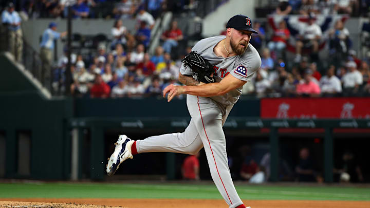 Garrett Crochet makes his team debut with the Boston Red Sox on Opening Day 2025.