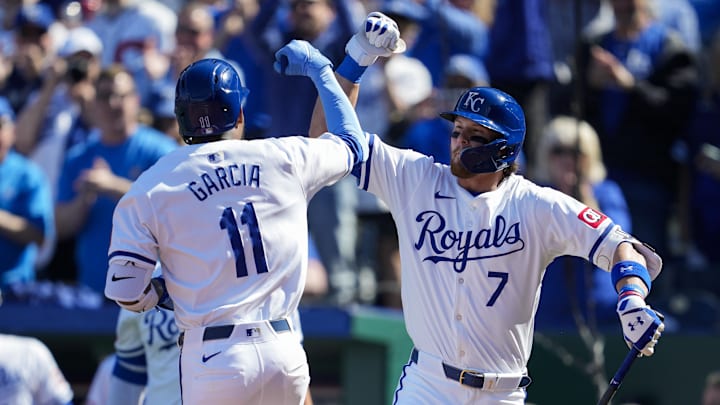 Bobby Witt Jr. and Maikel Garcia have combined for 22 total bases through three games